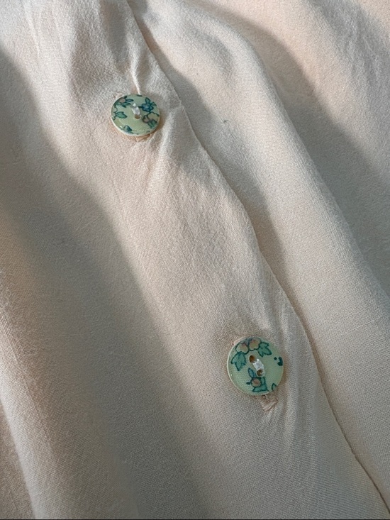 Vintage Dalia Peach Button-Front Two-Piece Skirt with Pockets - Picture 8 of 11